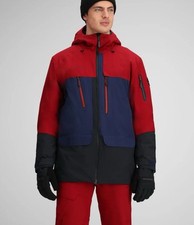 NUOVO Obermeyer Cirque sci snowboard giacca uomo medio rustico rosso prezzo al dettaglio consigliato $349,00