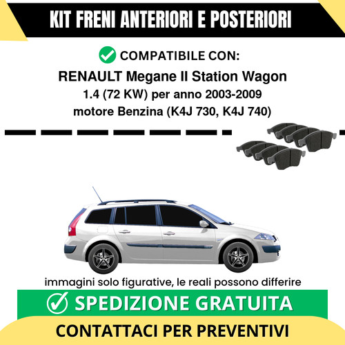 Pastiglie freno ant post - pastiglie, +