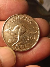 Australia 1 penny  1961 Elizabeth II Splendida Canguro 