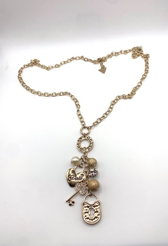 Collana guess charm lucchetto - guess,