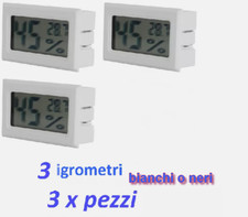 3 X TEMPERATURA IGROMETRO UMIDITA' CASA DIGITALE TERMOMETRO ESTERNO INTERNO  bn