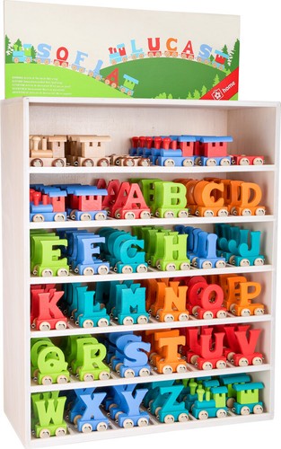 Trenino legno con nome - con, da