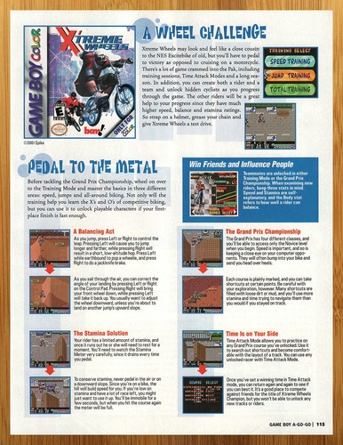 2001 xtreme wheels game - wheels,