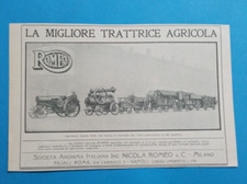 PUBBLICITA' 1920 TRATTORE TRATTRICI AGRICOLA NICOLA ROMEO,ALFA ROMEO WERBUNG ADV