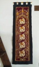 Vintage... Arazzo da parete Thailandese-Birmano ricamato in perline  paillette
