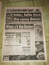 LA GAZZETTA DELLO SPORT N.147 DEL 23 GIUGNO 1995 - INTER INCE BOKSIC MILAN (GS9)