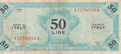 Allied military currency 50 - allied,
