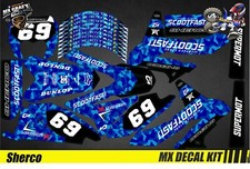 Kit Decocrazione Moto per / MX Decal Kit For Sherco 50 - Blu Kamo