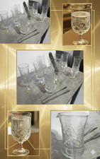 servizio da cocktail in cristallo della metà del secolo scorso