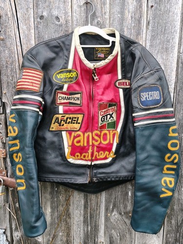 Giacca moto vanson pelle - giacca,