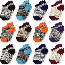 12 Paia Di Calzini Sportivi Colorati in Cotone per Bambini Ragazzi E Ragazze, Ta