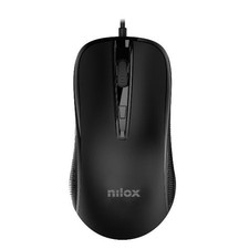 Nilox MOUSB1014 Mouse USB con Selettore DPI fino a 2400 DPI, 4 Pulsanti e Sensor