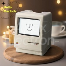 Sveglia Maclock Macintosh un classico ornamento da scrivania con un orologio digitale