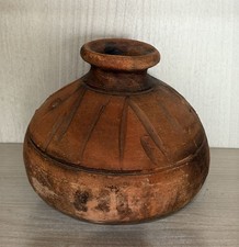 VECCHIO VASO CONTENITORE TERRACOTTA BOTTEGA ARTIGIANA DEIANA SINISCOLA SARDEGNA