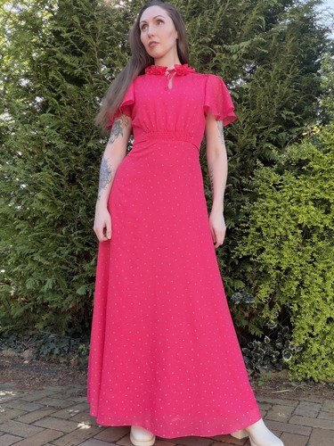 Maxi abito rosa - , vintage