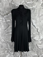 Abito Killstar Gothic Vampire nero con giogo in pizzo e bordo in pizzo arruffato taglia M