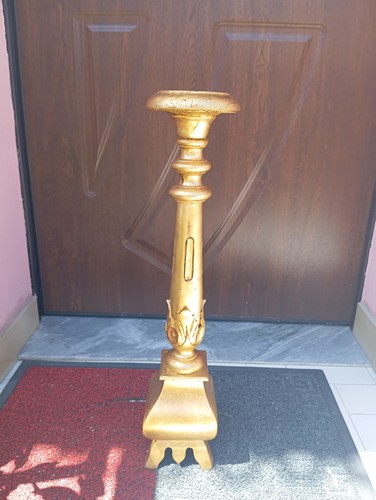 Vecchio candeliere legno - vecchio,