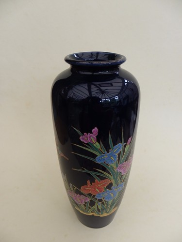 Vaso giapponese blu scuro - , con