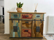 Mobile madia credenza stile INDUSTRIAL in legno massello 140x50h100cm SU MISURA