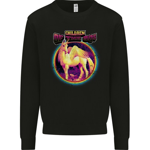 Felpa uomo retro - uomo, unicorno