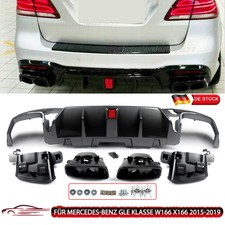 Per Mercedes GLE W166 X166 15+ Diffusore Posteriore Diffusore CarbonLook Doppio Terminali di Scarico