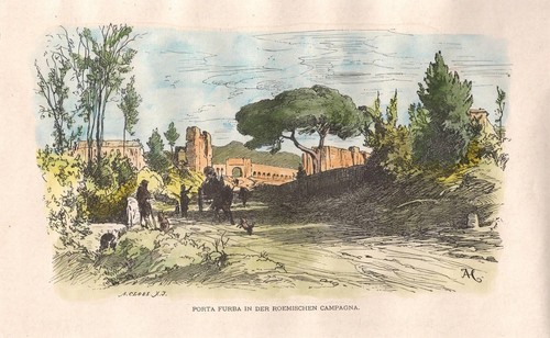 Stampa antica roma porta - stampa,