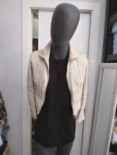 Vera pelle Giacca in vera pelle usato donna woman  crema Tg S XYC602L