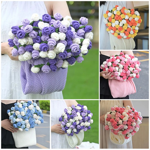 Coperta bouquet rosa - coperta, fatta