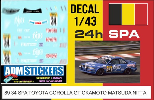 Decal 24h spa 1989 - spa,