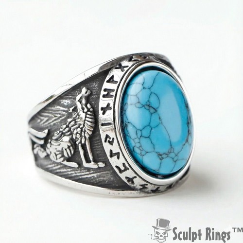 Anello lupo vichingo sculpt - lupo,