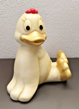 Papera in ceramica con cresta rossa, sopracciglia, becco e zampe color oro -CRIA