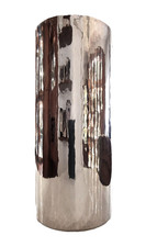 BRANDIMARTE Vaso cilindrico grande martellato in argento sterling 925  31 x 13,5