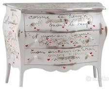 mobile cassettiera "Renoir" dipinta a mano 