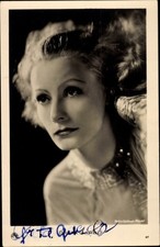 Cartolina attrice Greta Garbo