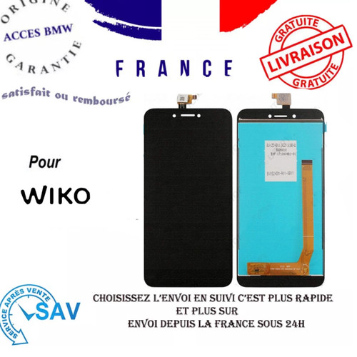 Ecran lcd vitre tactile noir - ecran,