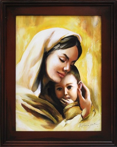 Madonna olio tela - madonna,
