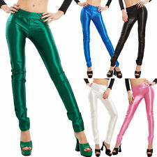 Leggings donna pantaloni lucidi elasticizzati basic skinny TOOCOOL VI-5057