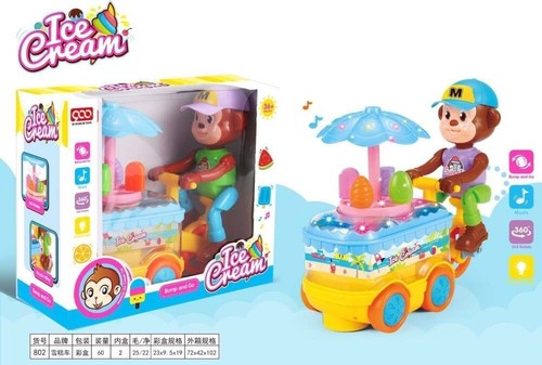 Carrello gelato con luce - gelato,