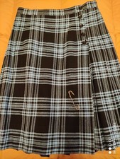 Gonna  kilt scozzese donna pura lana,confezione sartoria,lunghezza al ginocchio 