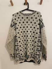 Maglione in pura lana vintage di velino made in Italy, taglia L