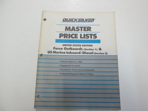 1992 quicksilver master prezzo - 1992,