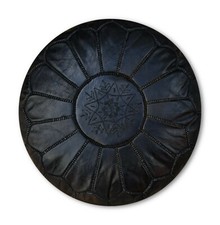 Pouf in pelle marocchina pieno