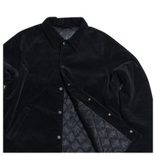 Giacca Coach Momotaro Jeans Velluto a Coste L Nera Trapuntata Imbottita Lavoro Vintage F/S