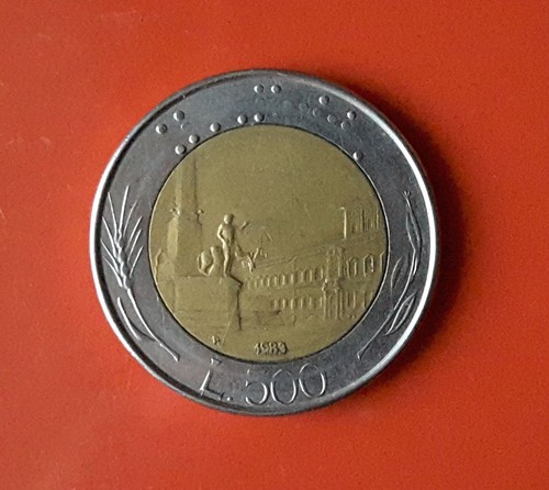 500 lire 1983 errore lunga - 500,