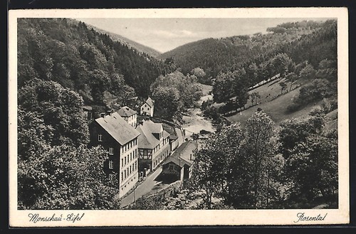 Cartolina monschau rosental - cartolina, monschau,