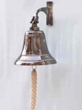 Campana in ottone marino da 4 pollici - finitura bronzo | campana per nave nautica da parete
