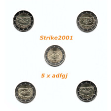 NEW !!! 5 PZ 2 EURO COMMEMORATIVO GERMANIA 2025 fdc ADFGJ Saarland NEW !!!