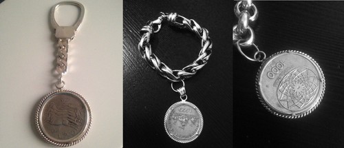 Bracciale portachiavi monete