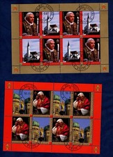 VATICANO 2007  80º genetliaco di papa Benedetto XVI FOGLIETTI  OBLITERATI