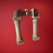 Arco Completo In Legno Di Castagno Tornito Colonne Capitelli